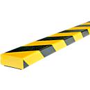 Protection de surface type D, unité de 1 m, jaune/noir, magnétique