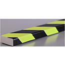 Protection de surface type D, unité de 1 m, jaune/noir, réfléchissant à la lumière du jour