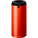 Prullenmand - gegalvaniseerd staal - 24 L - met wandbevestiging - afsluitbaar - rood