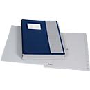 Pupitre Biella Pronto, pour DIN A4, numérique 1-12, L 330 x l 280 x H 32 mm, vinyle, bleu foncé