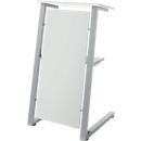 Pupitre debout Schäfer Shop Select, tube d'acier/panneau de particules, L 590 x P 620 x H 1120/1060 mm, gris clair