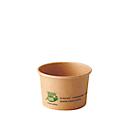 Pure Papstar snack potjes, 45 ml, Ø 60 x 41 mm, composteerbaar, karton, bruin, 50 stuks