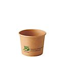 Pure Papstar snack potjes, 60 ml, Ø 60 x 49 mm, composteerbaar, karton, bruin, 50 stuks