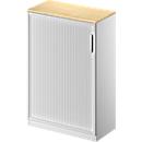 Querrollladenschrank TETRIS SOLID, 3 OH, B 800 mm, inkl. 19 mm Abdeckplatte, Ahorn/weißalu