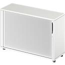 Querrollladenschrank TETRIS WOOD, 2 OH, B 1200 mm, Höhe inkl. Gleiter, weiß