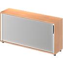 Querrollladenschrank TETRIS WOOD, 2 OH, B 1600 mm, Höhe inkl. Gleiter, Buche-Dekor