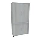 Querrollladenschrank, zweiteilig, B 1000 mm, 5 OH, lichtgrau