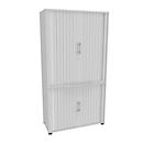 Querrollladenschrank, zweiteilig, B 1000 mm, 5 OH, weiß
