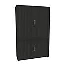Querrollladenschrank, zweiteilig, B 1200 mm, 5 OH, graphit