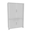 Querrollladenschrank, zweiteilig, B 1200 mm, 5 OH, weiss