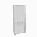 Querrollladenschrank, zweiteilig, B 800 mm, 5 OH, weiß