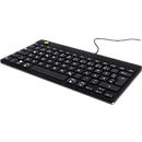 R-Go Tools Tastatur Compact break, USB/USB-C, QWERTZ Deutsch, L 285 x H 10 mm, schwarz