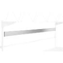 Raíl de retención ESD para cubetas Treston BP 120 con frente abierto, para mesa de trabajo Treston con ancho 1200 mm, aluminio