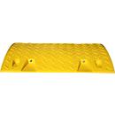 Ralentisseur, pièce centrale, &lt;30 km/h, avec 4 réflecteurs en verre, L 430 x l 500 x H 30 mm, PVC &amp; PE, jaune