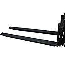 Rallonge de fourche, L 2000 x l. 80 x 40 mm, noir