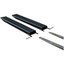Rallonge de fourche pour machines de manutention, version ouverte, L 1600 x l. 125 x 50 mm, noir