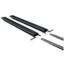 Rallonge de fourche pour machines de manutention, version ouverte, L 2000 x l. 100 x 40 mm, noir