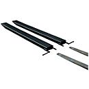 Rallonge de fourche pour machines de manutention, version ouverte, L 2000 x l. 100 x 45 mm, noir