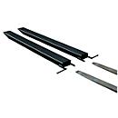 Rallonge de fourche pour machines de manutention, version ouverte, L 2000 x l. 100 x 50 mm, noir