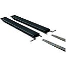 Rallonge de fourche pour machines de manutention, version ouverte, L 2000 x l. 125 x 50 mm, noir