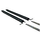 Rallonge de fourche pour machines de manutention, version ouverte, L 2000 x l. 80 x 40 mm, noir