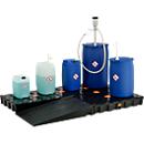 Rampa drive- on, para bandeja de drenagem PE HD, capacidade de carga 300 kg, 1260 x 800 x 180 mm