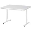 Rau Adlatus werktafel, elektrisch in hoogte verstelbaar, 22 mm spaanplaat met melamine bekleding, tot 150 kg, B 1250 x D 1000 x H 720-1120 mm, lichtgrijs