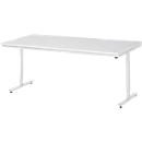 Rau Adlatus werktafel, elektrisch in hoogte verstelbaar, 22 mm spaanplaat met melamine bekleding, tot 150 kg, B 2000 x D 1000 x H 720-1120 mm, lichtgrijs