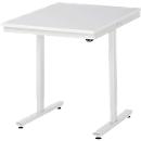 Rau Adlatus werktafel, elektrisch in hoogte verstelbaar, 22 mm spaanplaat met melamine bekleding, tot 150 kg, B 750 x D 1000 x H 720-1120 mm, lichtgrijs
