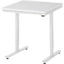 Rau Adlatus werktafel, elektrisch in hoogte verstelbaar, 22 mm spaanplaat met melamine bekleding, tot 150 kg, B 750 x D 800 x H 720-1120 mm, lichtgrijs