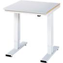 Rau Adlatus werktafel, elektrisch in hoogte verstelbaar, 25 mm MDF-plaat met plaatstalen bekleding, 300 kg, B 750 x D 800 x H 720-1120 mm, zilver/lichtgrijs