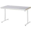 Rau Adlatus werktafel, elektrisch in hoogte verstelbaar, 25 mm MDF-plaat, plaatstalen bekleding, 150 kg, B 1500 x D 800 x H 720-1120 mm, zilver/lichtgrijs