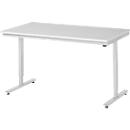 Rau ESD-werktafel Adlatus, elektrisch in hoogte verstelbaar, 28 mm spaanplaat met melamine coating, tot 150 kg, B 1500 x D 800 x H 720-1120 mm, lichtgrijs