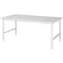 Rau ESD-werktafel Tom, handmatig in hoogte verstelbaar, 28 mm spaanplaat met melamine coating, tot 500 kg, B 2000 x D 1000 x H 760-1080 mm, lichtgrijs