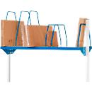 Rau kartonnen dozenmagazijn voor in hoogte verstelbare werkpleksystemen Series E, 4 insteekbeugels, B 1200 x D 600 x H 600 mm, lichtgrijs, tot 30 kg