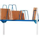 Rau kartonnen dozenmagazijn voor in hoogte verstelbare werkpleksystemen Series E, 6 insteekbeugels, B 1800 x D 600 x H 600 mm, lichtgrijs, tot 30 kg