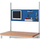 Rau Lochplatte für höhenverstellbare Arbeitsplatzsysteme Serie E, 4-Kant Systemlochung, B 1084 x T 40 x H 450 mm, bis 30 kg