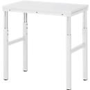Rau onderstel Serie E, handmatig in hoogte verstelbaar, 22 mm spaanplaat met melamine coating, tot 450 kg, B 1000 x D 500 x H 650-1000 mm, lichtgrijs