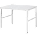 Rau onderstel Serie E, handmatig in hoogte verstelbaar, 22 mm spaanplaat met melamine coating, tot 450 kg, B 1000 x D 700 x H 650-1000 mm, lichtgrijs