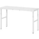 Rau onderstel Serie E, handmatig in hoogte verstelbaar, 22 mm spaanplaat met melamine coating, tot 450 kg, B 1500 x D 700 x H 650-1000 mm, lichtgrijs