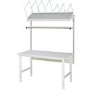Rau Packtischsystem 01 Arbeitstisch-Serie Tom, B 1500 x T 1000 x H 760-1080 mm, Melamin-Platte, bis 500 kg