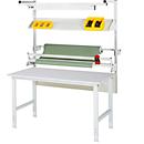 Rau Packtischsystem 02 Arbeitstisch-Serie Tom, B 1500 x T 1000 x H 760-1080 mm, Melamin-Platte, bis 500 kg