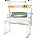 Rau Packtischsystem 02 Werbank-Serie adlatus 600, B 1500 x T 700 x H 740-1140 mm, HPL-Platte, bis 600 kg