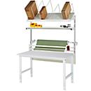 Rau Packtischsystem 03 Arbeitstisch-Serie Tom, B 1500 x T 1000 x H 760-1080 mm, Melamin-Platte, bis 500 kg