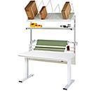 Rau Packtischsystem 03 Werktisch-Serie adlatus 300, B 2000 x T 800 x H 720-1120 mm, Melamin-Platte, bis 300 kg