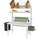 Rau Packtischsystem 04 Arbeitstisch-Serie Tom, B 1500 x T 1000 x H 760-1080 mm, Melamin-Platte, bis 500 kg