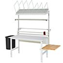 Rau Packtischsystem 04 Arbeitstisch-Serie Tom, B 1500 x T 800 x H 760-1080 mm, Melamin-Platte, bis 500 kg