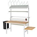 Rau Packtischsystem 04 Arbeitstisch-Serie Tom, B 2000 x T 800 x H 760-1080 mm, Buche-Massivholzplatte, bis 500 kg