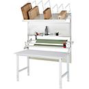 Rau Packtischsystem 05 Arbeitstisch-Serie Tom, B 1500 x T 1000 x H 760-1080 mm, Melamin-Platte, bis 500 kg