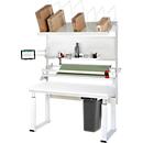 Rau Packtischsystem 06 Werbank-Serie adlatus 600, B 1500 x T 700 x H 740-1140 mm, HPL-Platte, bis 600 kg